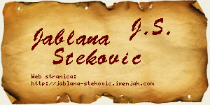 Jablana Steković vizit kartica